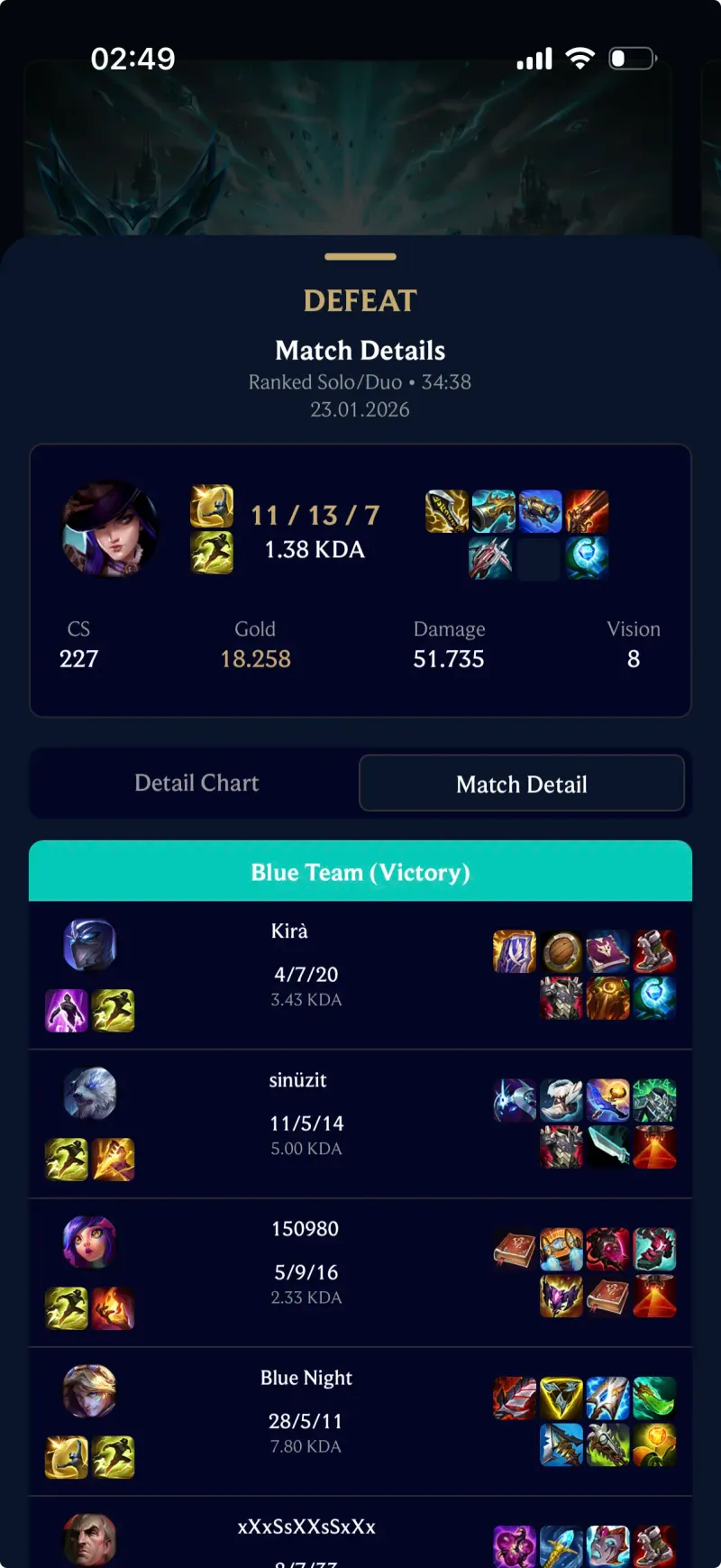 Match History - How Lexu Works step 15